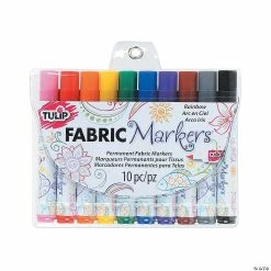 Flash Sale 🎉 10-Color Rainbow Colors Tulip® Brush Tip Fabric Markers 😉