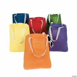 Best Sale ✔️ 10" x 12" Medium Bright Canvas Tote Bags - 12 Pc. 👍