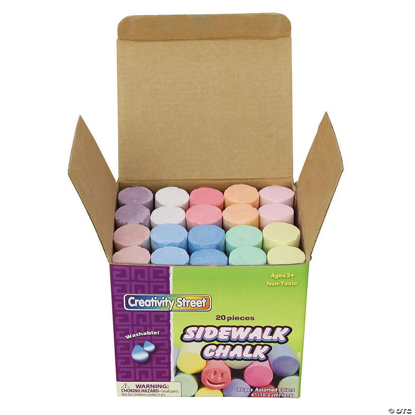 Wholesale ⌛ Bright Colors Sidewalk Chalk Assortment - 20 Pc. 🔔 - Image 2