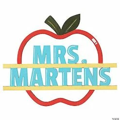 New 🛒 Personalized DIY Unfinished Wood Apple Teacher Cutout Sign 🔔