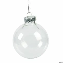 Discount ✨ 2 1/2" DIY Clear Round 🔔 Christmas Ornaments - 12 Pc. ✨