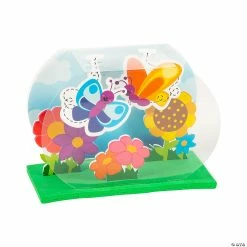 Buy 🔥 3D Spring Flower Bed & Butterflies Craft Kit - Makes 12 ⭐