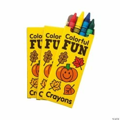 Best Sale 🥰 4-Color Fall Crayons - 48 Boxes 👏