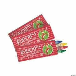 Hot Sale 👍 4-Color Rudolph the Red-Nosed Reindeer® Crayons - 24 Boxes 🌟
