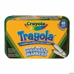 Discount 👏 8-Color Crayola® Trayola™ Fine Tip Washable Markers - 1 Box 👍
