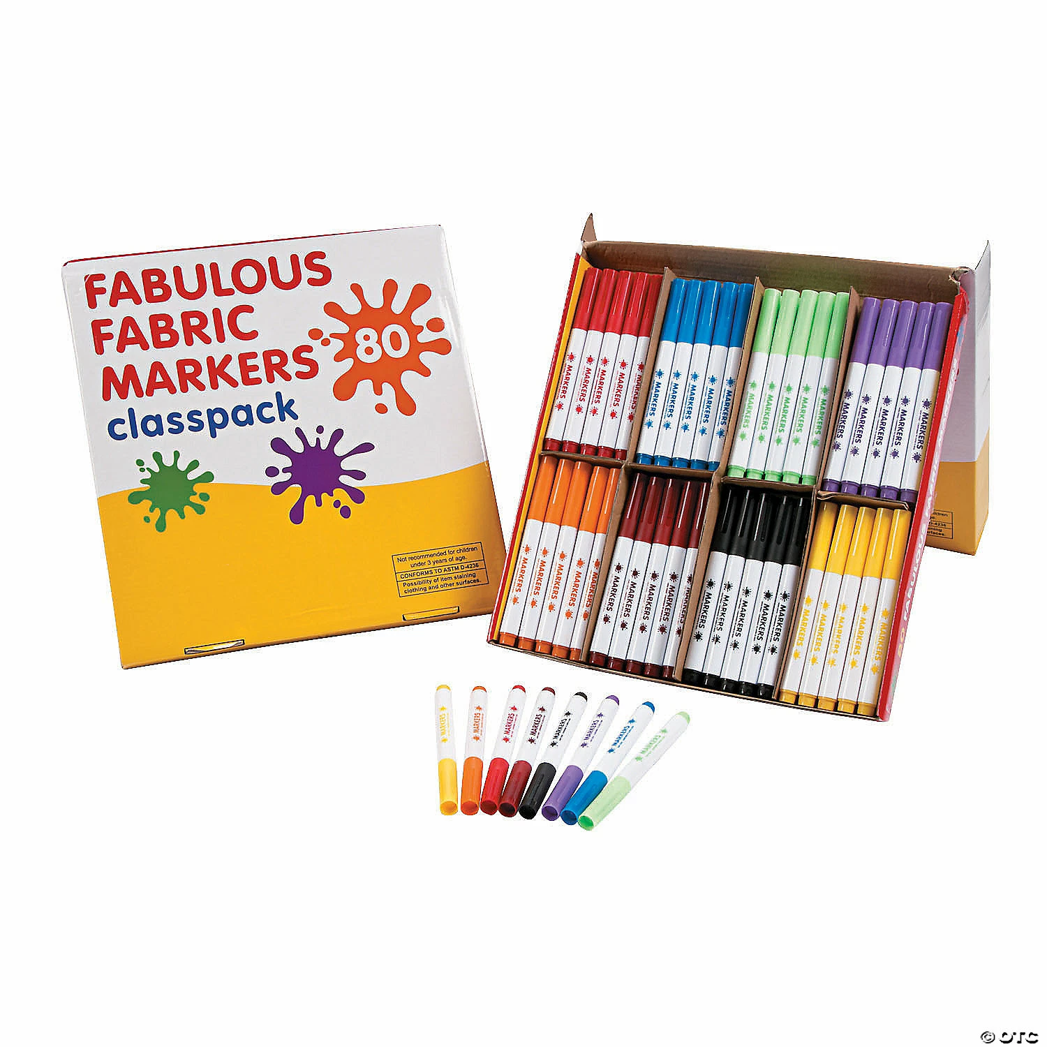 Outlet 👏 8-Color Fabulous Fabric Marker Pack - 80 Pc. 💯