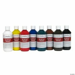 Discount 🌟 8-oz. Basic Assorted Colors Acrylic Paint - Set of 8 🎁