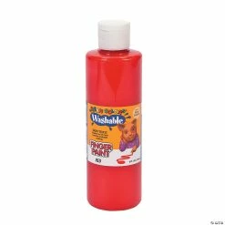 Wholesale ✔️ 8-oz. Rich Art® Washable Red Finger Paint ❤️