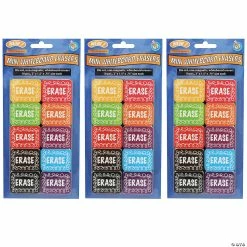 Discount ⌛ Ashley Productions Non-Magnetic Mini Whiteboard Erasers, Chalk Loop, 10 Per Pack, 3 Packs 💯