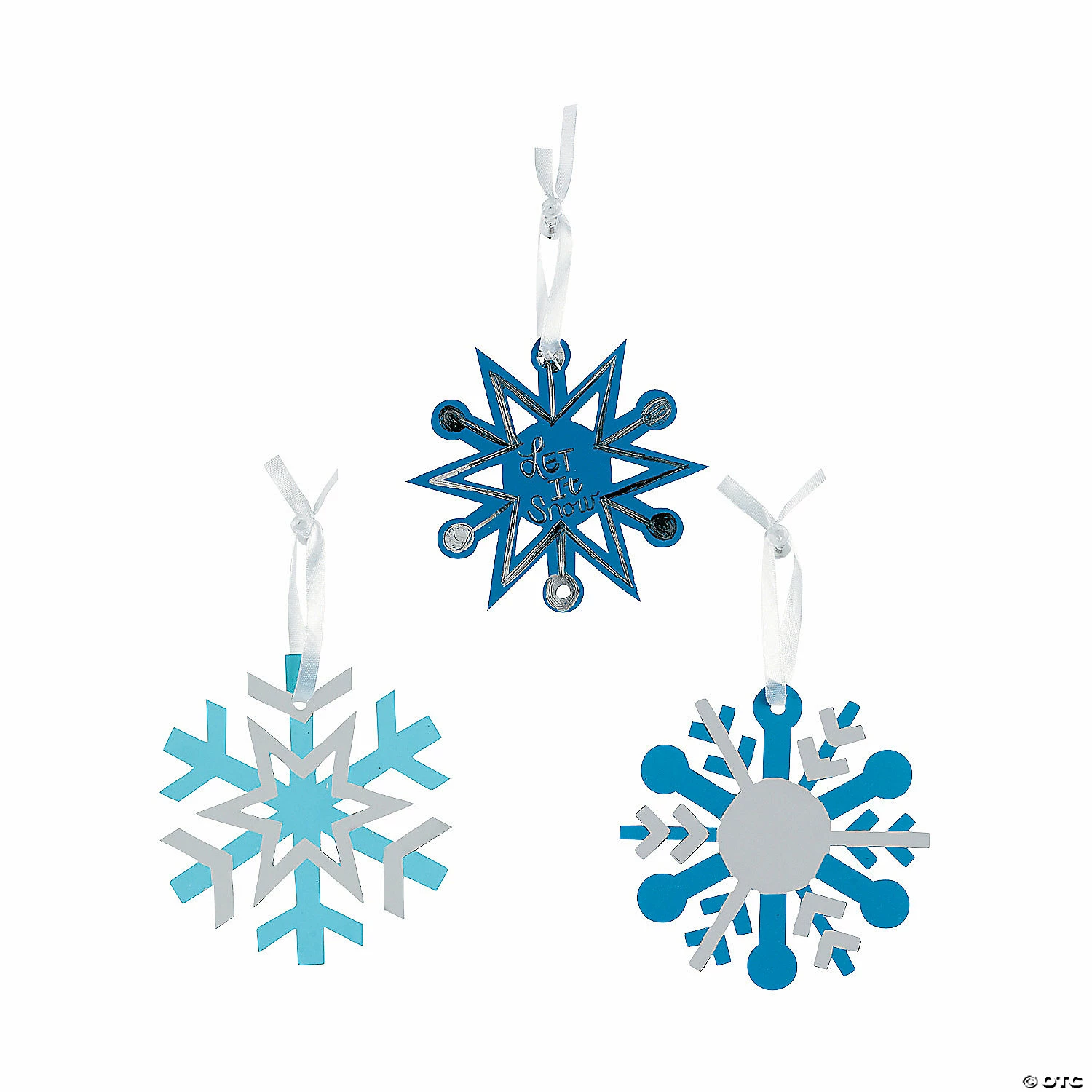 Wholesale 🛒 Blue Magic Color Scratch Snowflake 🎄 Christmas Ornaments - 24 Pc. ❤️ 1 Wholesale 🛒 Blue Magic Color Scratch Snowflake 🎄 Christmas Ornaments - 24 Pc. ❤️