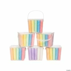 Hot Sale 🤩 Bulk Jumbo Sidewalk Chalk Buckets - 6 Buckets 👍