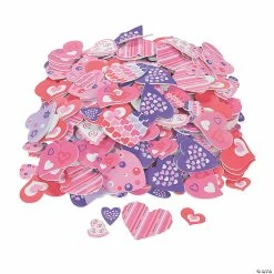 Hot Sale 🔔 Bulk Valentine Heart Self-Adhesive Shapes - 500 Pc. 🛒