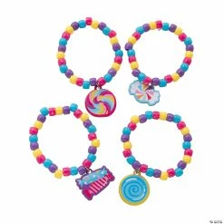 Best Sale ❤️ Candy World Beaded Bracelet Craft Kit - Makes 12 💯
