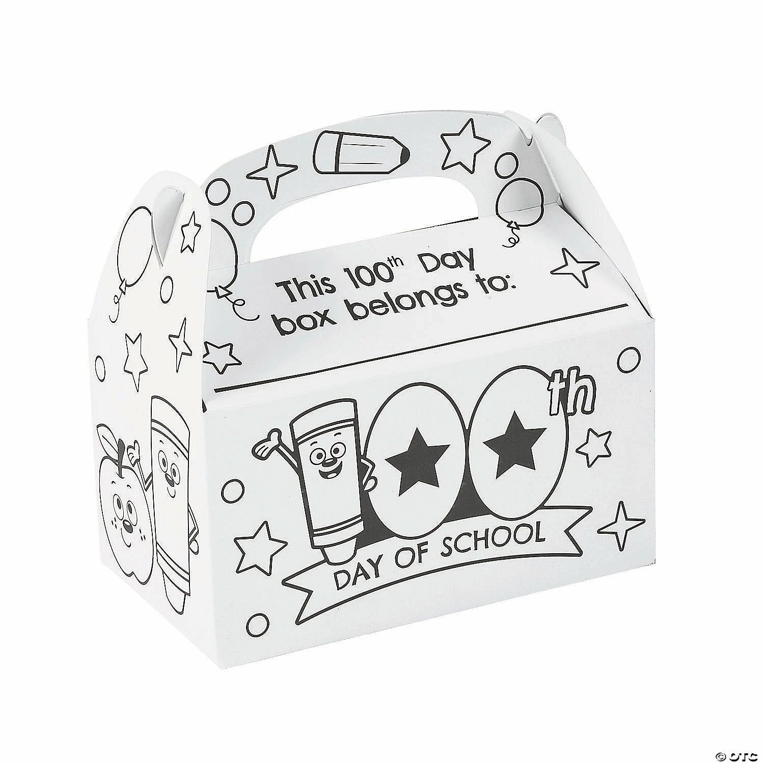 New 😍 Color Your Own 100th Day of School Boxes - 12 Pc. 🔥 1 New 😍 Color Your Own 100th Day of School Boxes - 12 Pc. 🔥