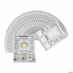 Coupon 🎁 Color Your Own All About a Biography Posters - 30 Pc. 🥰