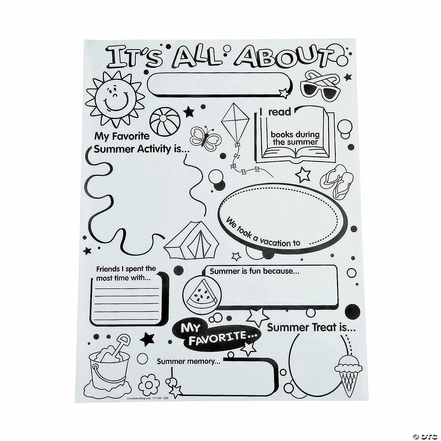 Hot Sale 🧨 Color Your Own All About My ☀️ Summer Posters - 30 Pc. 🛒 - Image 2