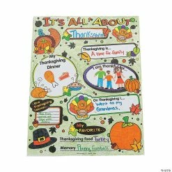 Coupon 🌟 Color Your Own! "All About 👪 Thanksgiving" Posters - 30 Pc. 🔥