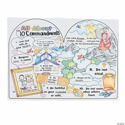 Buy 😍 Color Your Own All About the Ten Commandments Posters - 30 Pc. 👏