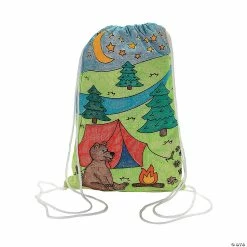 Best reviews of ✔️ Color Your Own Medium Camp Canvas Drawstring Bags - 12 Pc. ⭐