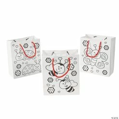 Outlet 💯 Color Your Own Medium Valentine Love Bug Bags - 12 Pc. ⌛