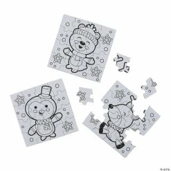 Wholesale 😉 Color Your Own Mini Winter Puzzles - 50 Pc. ✔️