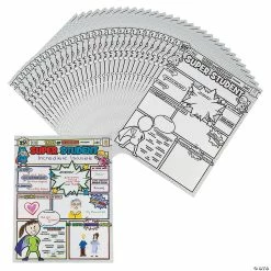 Outlet 🎉 Color Your Own Super Student Posters - 30 Pc. ⌛