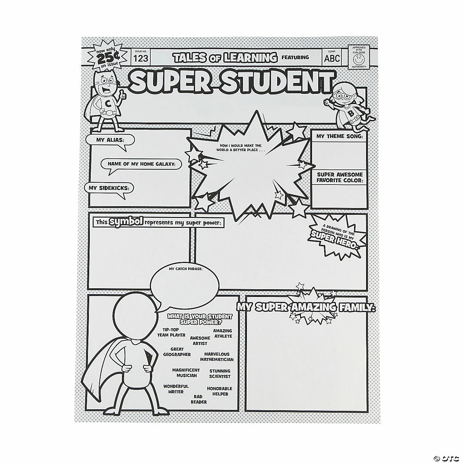 Outlet 🎉 Color Your Own Super Student Posters - 30 Pc. ⌛ 2 Outlet 🎉 Color Your Own Super Student Posters - 30 Pc. ⌛ - Image 2
