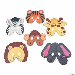 Deals ⌛ Color Your Own Zoo Animal Masks - 12 Pc. 😉