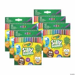 Budget 😍 Crayola Silly Scents Mini Twistables Scented Crayons, 12 Per Pack, 6 Packs 🌟