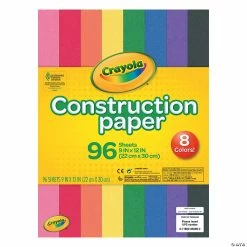 Discount 🌟 Crayola® Assorted Colors 9" x 12" Construction Paper - 96 Sheets ⭐