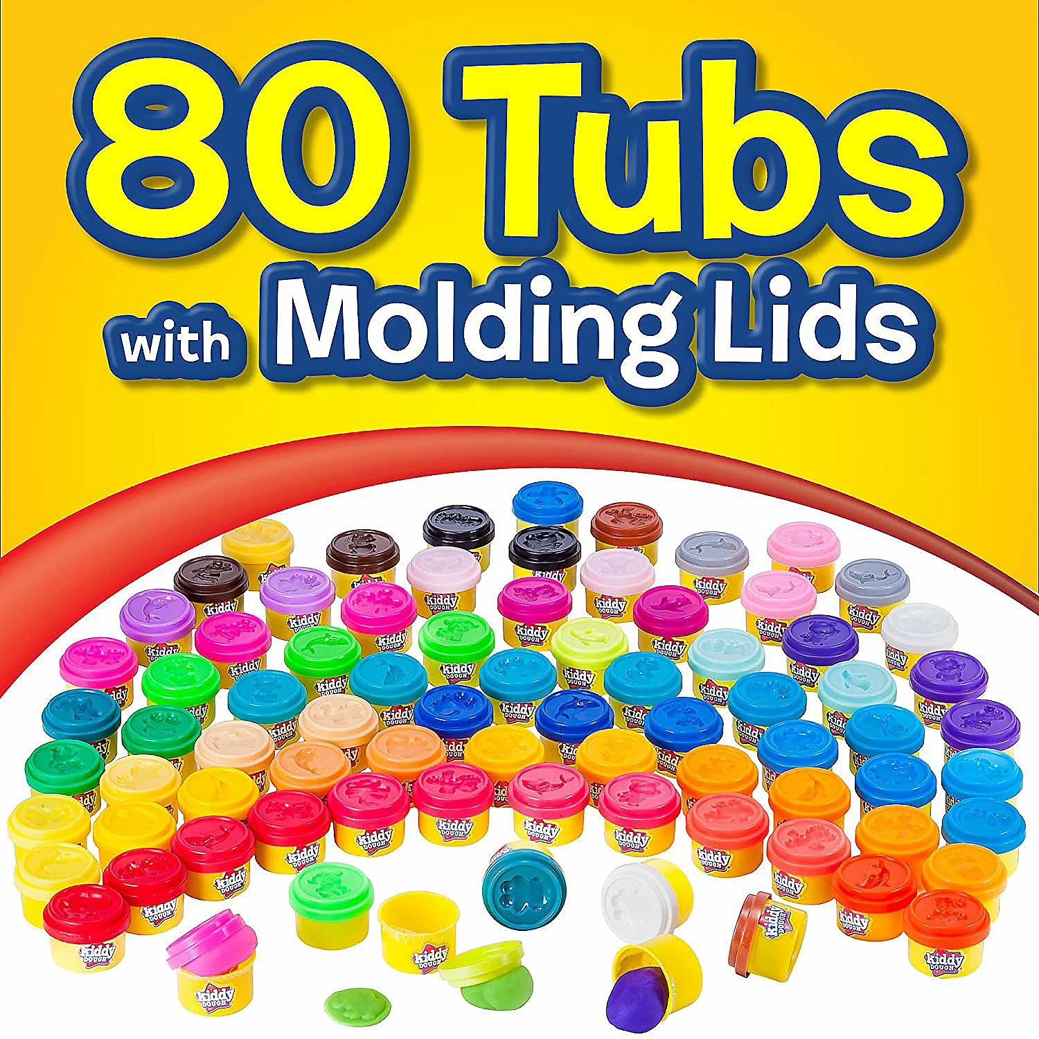Deals ๐ Creative Kids Kiddy Dough 80 Pack of Dough (1oz Dough Tubs - 80oz Total) for Kids 3+ ๐ - Image 4