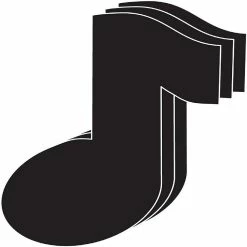 Brand new 😉 Creative Shapes Etc. - Large Single Color Creative Foam Craft Cut-outs - Music Note 🔔