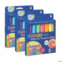 Discount 😍 Creativity Street® Glide-On Tempera Paint Sticks, Fluorescent Colors, 5 grams, 6 Per Pack, 3 Packs ✔️