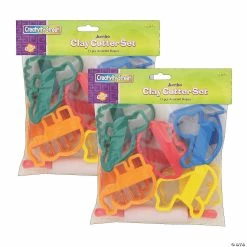 Flash Sale 👍 Creativity Street® Jumbo Dough & Clay Cutter Set with Rolling Pin, Assorted Shapes, Approx. 4", 40 Pieces 🤩