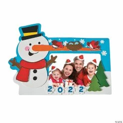 Cheapest 💯 Dated Snowman Picture Frame Magnet Craft Kit - Makes 12 🥰
