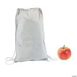 Buy 🛒 DIY Medium White Canvas Drawstring Bags - 12 Pc. 🎁
