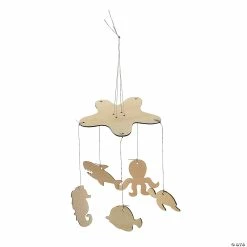 Best deal 🎁 DIY Unfinished Wood Sea Life Mobile Craft Kit - Makes 12 🛒