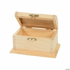 Discount 🎁 DIY Unfinished Wood Treasure Boxes - 12 Pc. 💯