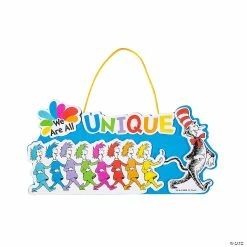 Hot Sale 🔔 Dr. Seuss™ We Are All Unique Sign Craft Kit - Makes 12 ✔️