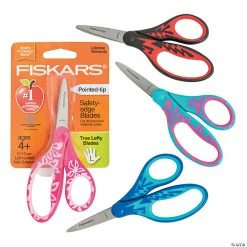 Outlet 🧨 Fiskars® Left-Handed Softgrip® Pointed-Tip Scissors Classpack - 12 Pc. 👏
