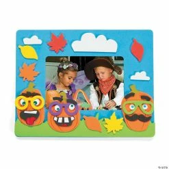 Flash Sale 🧨 Funny Face Pumpkin Picture Frame Magnet Craft Kit - Makes 12 😍