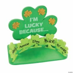 Best Pirce 💯 I’m Lucky Because Shamrock Stand-Up Craft Kit - Makes 12 😀
