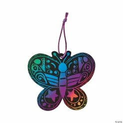 Best Pirce 👏 Magic Color Scratch Butterfly Ornaments - 24 Pc. 👏