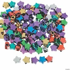 New 😀 Metallic Star-Shaped Pony Beads - 1000 Pc. 🤩
