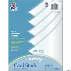 Brand new 🔔 Pacon Card Stock, Classic White, 8-1/2" x 11", 100 Sheets 😉