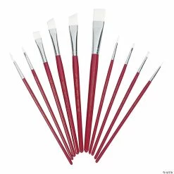 Hot Sale 🌟 Plaid® White Nylon Paintbrushes - 10 Pc. 🎉