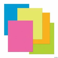 Best Pirce 🧨 Premium 🧥 Coated Poster Board, 5 Assorted Neon Colors, 22" x 28", 25 Sheets 🎁