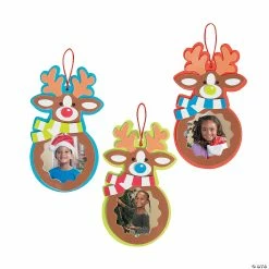 Flash Sale ✔️ Reindeer Picture Frame Ornament Craft Kit - Makes 12 ⌛