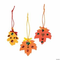 Best deal ❤️ Rhinestone Fall Leaf Craft Kit - Makes 12 ✔️