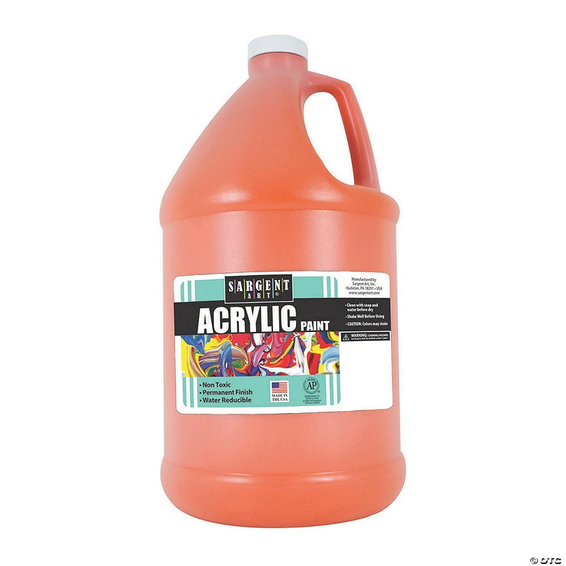 Flash Sale 👍 Sargent Art® Acrylic Paint, Orange, 64 oz Bottle 😉